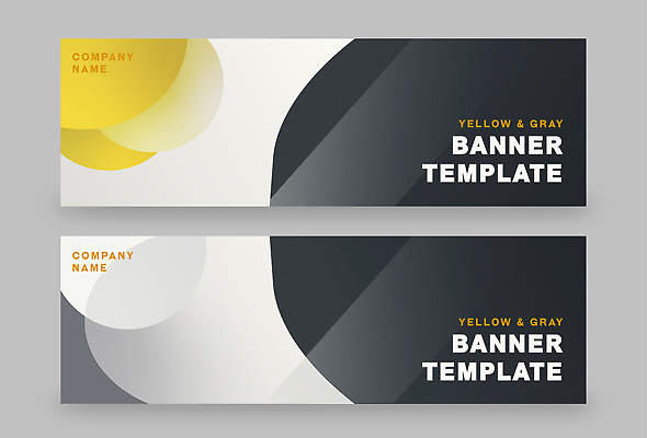 템플릿 디자인 배너 배너템플릿 커뮤니케이션 그래픽 홈페이지 노란색 디지털 회색 알림 언론 마케팅 AI파일 컬러 파일형식 벡터