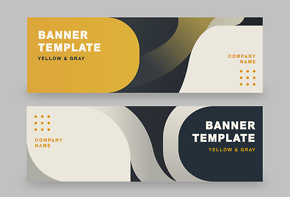 템플릿 디자인 배너 배너템플릿 백그라운드 그래픽 노란색 스크린 회색 작업 알림 모던 마케팅 AI파일 컬러 파일형식 벡터
