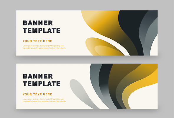 모양 템플릿 디자인 배너 배너템플릿 컬러 커뮤니케이션 그래픽 노란색 회색 작업 알림 온라인 마케팅 인터페이스 사용자 AI파일 파일형식 벡터