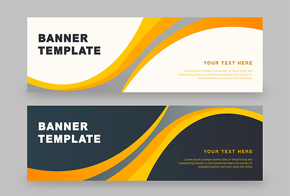 템플릿 디자인 배너 배너템플릿 컬러 곡선 인터넷 비즈니스 그래픽 노란색 회색 알림 마케팅 창의성 스타일 프로모션 AI파일 선 이벤트 파일형식 벡터