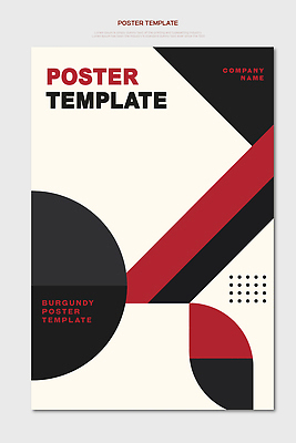모양 도형 템플릿 디자인 포스터 컬러 추상 그래픽 크기 배열 구성 조합 창작 버건디 이미지템플릿 AI파일 무늬 빨간색 파일형식 벡터