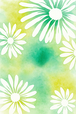 JPG 모양 문양 디자인 꽃 컬러 백그라운드 패턴 일러스트 자연 수채화 장식 초록색 연필 노란색 공간 흰색 크기 그림 국내일러스트 AI일러스트 AI콘텐츠 식물 무늬 학용품 필기구 생태계 파일형식