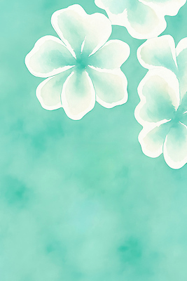 JPG 모양 디자인 꽃 예술 컬러 백그라운드 일러스트 자연 수채화 미술 장식 초록색 흰색 두송이 그림 청록색 이미지 단순화된 밝은색 뷰티풀 창의성 국내일러스트 AI일러스트 AI콘텐츠 식물 2 문화예술 생태계 파일형식