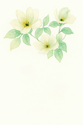 JPG 식물 디자인 꽃 예술 컬러 백그라운드 잎 일러스트 자연 벽지 수채화 장식 초록색 연두색 여름 인테리어 봄 흰색 그림 부드러움 뷰티풀 창의성 국내일러스트 AI일러스트 AI콘텐츠 계절 감각 생태계 파일형식