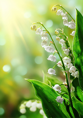 JPG 식물 편집이미지 계절 꽃 백그라운드 잎 자연 생명 초록색 햇빛 환경 정원 촬영 성장 은방울꽃 뷰티풀 편집실사 AI포토 AI콘텐츠 컬러 태양 CG 생태계 파일형식