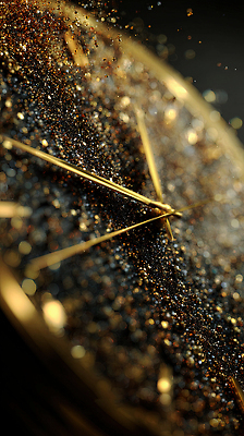 JPG 편집이미지 시계 백그라운드 빛 촬영 어둠 흐름 금색 표현 시간 바늘 먼지 장면 골든타임 이미지편집 AI컴퓨터그래픽 AI콘텐츠 컬러 컨셉 도구 파일형식