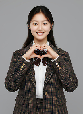 JPG 편집이미지 손 여학생 교복 포즈 백그라운드 학교 모션 여고생 표정 웃음 정장 머리 하트 자신감 의료성형뷰티 스타일 편집실사 AI인물포토 AI콘텐츠 모양 학생 옷 여자 교육 감정 고등학생 신체부위 CG 파일형식 AI포토