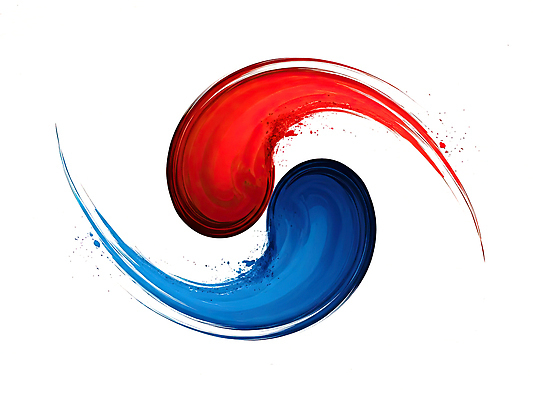 PSD 전통 문양 디자인 문화 예술 상징 컬러 일러스트 붓터치 아이디어 한국 나선형 그래픽 빨간색 파란색 표현 원형 태극 조화 창의성 국내일러스트 도형 아시아 컨셉 무늬 파일형식