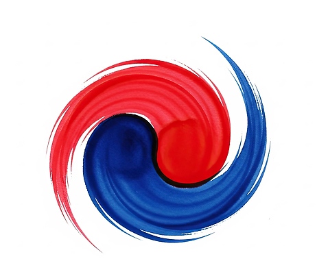 모양 도형 PSD 전통 문양 디자인 문화 예술 상징 컬러 일러스트 모션 붓터치 한국 빨간색 파란색 양 원형 그림 태극 조화 국내일러스트 아시아 포유류 파일형식