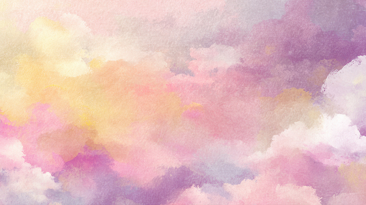 JPG 예술 분홍색 컬러 백그라운드 일러스트 자연 하늘 수채화 풍경 노란색 보라색 물감 변화 그림 부드러움 조화 채색 파스텔톤 국내일러스트 AI일러스트 AI콘텐츠 컨셉 미술 미술도구 감각 생태계 파일형식