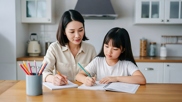 JPG 편집이미지 교육 딸 교실 가족 모션 엄마 함께함 일상 학습 주방 공책 자료 기록 시간 의료성형뷰티 편집실사 AI인물포토 AI콘텐츠 컨셉 학교 관계 문구용품 라이프 CG 파일형식 AI포토