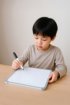 JPG 편집이미지 손 교육 어린이 실내 표정 학습 펜 방 기록 작업 집중 화이트보드 의료성형뷰티 편집실사 AI인물포토 AI콘텐츠 컨셉 사람 내부 신체부위 필기구 CG 파일형식 AI포토