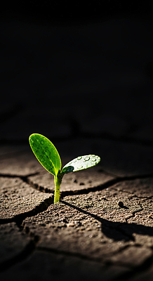 JPG 식물 편집이미지 자연 생명 건조 햇빛 새싹 환경 촉촉함 성장 물방울 균열 땅 가뭄 광합성 이미지편집 AI컴퓨터그래픽 AI콘텐츠 모션 날씨 태양 젖음 생태계 파일형식