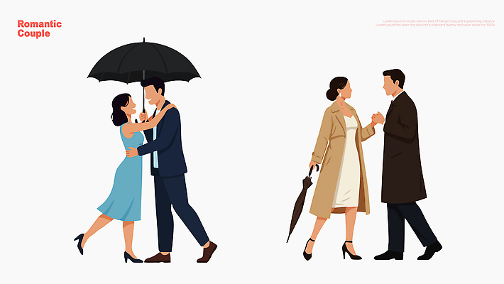 커플 감정 데이트 일러스트 우산 날씨 거리 대화 사랑 손잡기 우정 로맨틱 만남 도시 우편물 향기 교감 국내일러스트 AI파일 컨셉 관계 모션 말하기 친구 냄새 파일형식 벡터