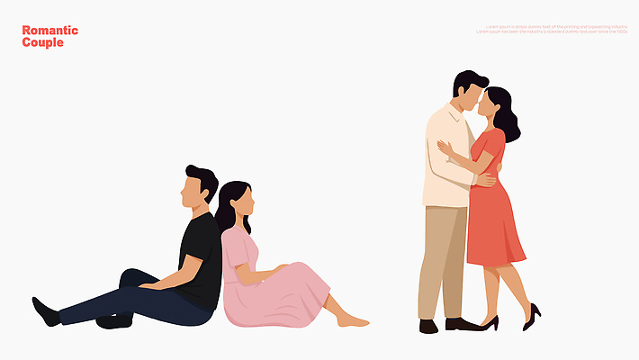 커플 시선 행복 감정 상징 일러스트 관계 포옹 함께함 대화 사랑 사람 앉기 로맨틱 만남 애정표현 그림 국내일러스트 AI파일 컨셉 안기 모션 말하기 표현 파일형식 벡터