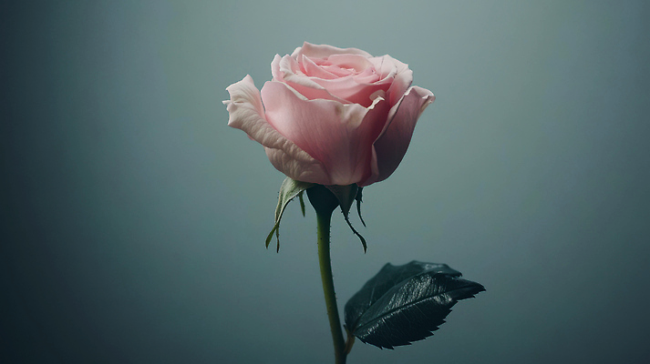 JPG 식물 편집이미지 꽃 줄기 분홍색 백그라운드 잎 자연 조명 사랑 장미 정원 촬영 원근감 뷰티풀 디테일 편집실사 AI포토 AI콘텐츠 감정 뷰포인트 컬러 CG 생태계 파일형식