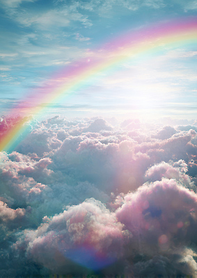 JPG 구름 편집이미지 컬러 백그라운드 무지개 자연 하늘 날씨 풍경 햇빛 이미지편집 AI컴퓨터그래픽 AI콘텐츠 자연요소 태양 생태계 파일형식