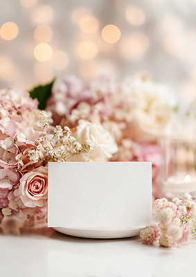 JPG 편집이미지 기념일 꽃 분홍색 백그라운드 탁자 결혼식 조명 장식 장미 청첩장 초대장 부드러움 수국 이미지편집 AI컴퓨터그래픽 AI콘텐츠 식물 컬러 가구 결혼 카드_감사 이벤트 감각 파일형식