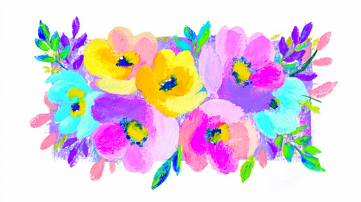 JPG 모양 식물 디자인 꽃 화초 예술 컬러 꽃다발 일러스트 자연 그래픽 장식 컬러풀 표현 색칠 배열 파스텔 뷰티풀 국내일러스트 AI일러스트 AI콘텐츠 학용품 생태계 파일형식