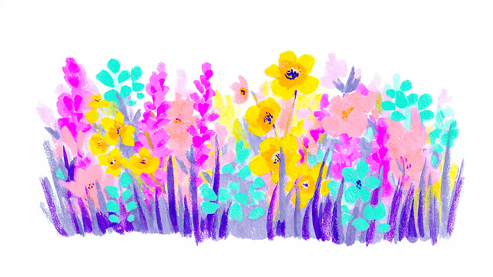 JPG 식물 디자인 꽃 예술 줄기 컬러 잎 일러스트 자연 생명 풍경 야외 초록색 여름 컬러풀 정원 물감 봄 뷰티풀 국내일러스트 AI일러스트 AI콘텐츠 계절 미술도구 생태계 파일형식