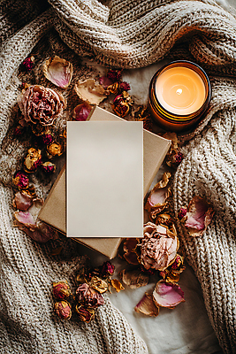 JPG 편집이미지 포장 초 자연 조명 주택 따뜻함 선물 장식 인테리어 분위기 편안함 담요 편지지 오브젝트 주위 감성 드라이플라워 편집실사 AI포토 AI콘텐츠 디자인 꽃 컨셉 건물 감각 편지 CG 생태계 파일형식