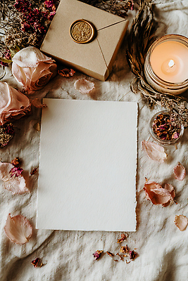 JPG 편집이미지 꽃잎 예술 자연 탁자 선물 장식 인테리어 독서 편지지 오브젝트 감성 향초 창의력 편집실사 AI포토 AI콘텐츠 디자인 꽃 가구 컨셉 초 편지 CG 생태계 파일형식