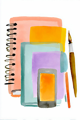 JPG 디자인 컬러 일러스트 문구용품 아이디어 일상 핸드폰 학습 사무실 필기구 펜 사무용품 공책 기록 메모지 작업 계획 책상 정리 드로잉 국내일러스트 AI일러스트 AI콘텐츠 교육 가구 컨셉 비즈니스 미술 라이프 전자제품 오브젝트 파일형식