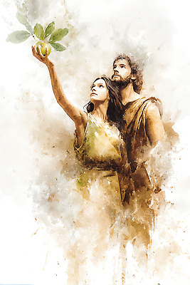 JPG 손 옷 여자 남자 문화 예술 상징 일러스트 모션 자연 협력 수채화 고대문명 사람 여러명 성경 희망 표현 연결 그림 조화 아담 아담과이브 이브 국내일러스트 AI일러스트 AI콘텐츠 감정 다수 종교용품 신체부위 생태계 파일형식