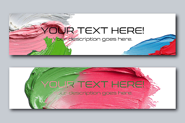 PSD 템플릿 디자인 배너 배너템플릿 가로배너 컬러 그래픽 페인트 물감 공간 작업 메시지 그림 예시 스타일 배너세트 가로 세트 미술도구 파일형식
