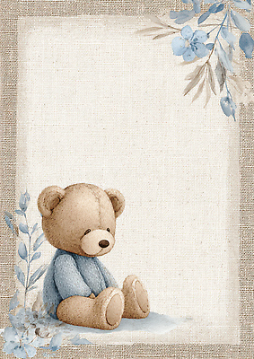 JPG 동물 꽃 인형 백그라운드 일러스트 곰 나뭇잎 털 앉기 장식 파란색 공간 아기 빈티지 그림 부드러움 카피스페이스 국내일러스트 AI일러스트 AI콘텐츠 식물 컬러 컨셉 잎 포유류 모션 사람 공백 감각 파일형식