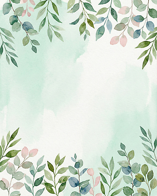 JPG 식물 디자인 꽃 백그라운드 잎 일러스트 자연 수채화 프레임 밝음 그래픽 장식 초록색 여름 봄 그림 페이지 화사함 조화 카피스페이스 국내일러스트 AI일러스트 AI콘텐츠 계절 컬러 컨셉 공백 생태계 파일형식