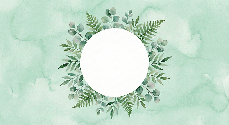 JPG 식물 디자인 예술 백그라운드 잎 일러스트 자연 생명 수채화 프레임 장식 초록색 연두색 여름 봄 공간 원형 그림 식물패턴 카피스페이스 국내일러스트 AI일러스트 AI콘텐츠 도형 계절 컬러 패턴 공백 생태계 파일형식