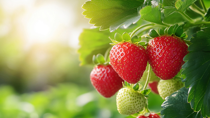 JPG 식물 편집이미지 과일 자연 딸기 곡류 빨간색 초록색 여름 햇빛 농장 농사 수확 성장 맛 원예 제철음식 제철과일 편집실사 AI포토 AI콘텐츠 계절 음식 컬러 컨셉 농업 취미 태양 CG 생태계 제철 파일형식