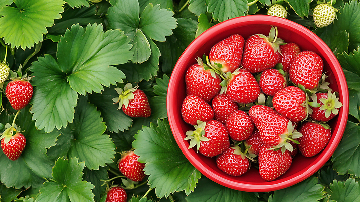 JPG 식물 편집이미지 잎 과일 자연 딸기 디저트 건강 초록색 여름 농장 농사 식사 수확 신선 제철음식 제철과일 편집실사 AI포토 AI콘텐츠 계절 음식 컬러 농업 CG 생태계 제철 파일형식