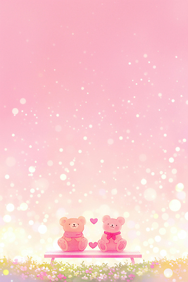 JPG 동물 캐릭터 디자인 기념일 인형 분홍색 배경화면 백그라운드 일러스트 곰 발렌타인데이 사랑 앉기 장식 곰인형 하트 표현 분위기 즐거움 장면 국내일러스트 AI일러스트 AI콘텐츠 모양 감정 컬러 컨셉 포유류 모션 데이이벤트 이벤트 파일형식