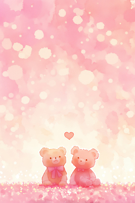 JPG 캐릭터 기념일 인형 분홍색 컬러 나비 백그라운드 일러스트 곰 포옹 발렌타인데이 사랑 장식 귀여움 우정 곰인형 하트 표현 쌍 그림 장면 소프트 국내일러스트 AI일러스트 AI콘텐츠 모양 동물 감정 곤충 컨셉 포유류 안기 데이이벤트 이벤트 친구 파일형식