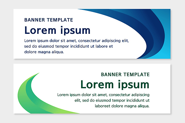 템플릿 디자인 배너 배너템플릿 가로배너 컬러 텍스트 아이디어 그래픽 초록색 파란색 흰색 선택 레이아웃 기본 웹디자인 배너세트 AI파일 컨셉 가로 세트 파일형식 벡터