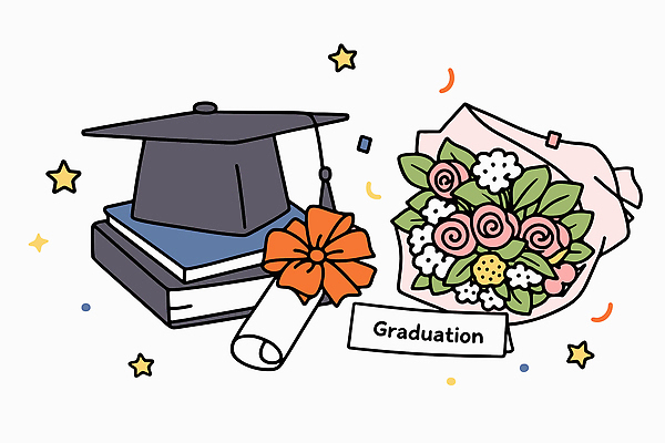 학생 교육 기념일 감정 컬러 꽃다발 일러스트 졸업 학교 모션 성공 기념 선물 이벤트 장식 책 파티 축하 졸업장 기념품 국내일러스트 AI파일 꽃 컨셉 오브젝트 파일형식 벡터