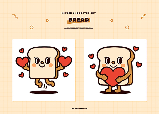 캐릭터 디자인 감정 빵 상징 일러스트 자연 사랑 사람 그래픽 친구 세트 달리기 귀여움 기쁨 하트 표현 식빵 파스텔 일러캐릭터 AI파일 모양 음식 컨셉 관계 모션 학용품 생태계 파일형식 벡터