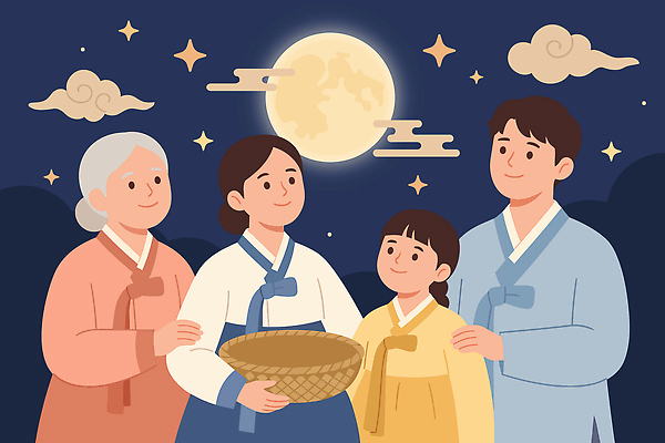 한국문화 전통 옷 여자 남자 행복 어린이 일러스트 가족 따뜻함 이야기 바구니 모임 달 달빛 즐거움 화합 정월대보름 책임감 국내일러스트 AI파일 자연요소 동양문화 명절 감정 컨셉 관계 한국 사람 파일형식 벡터