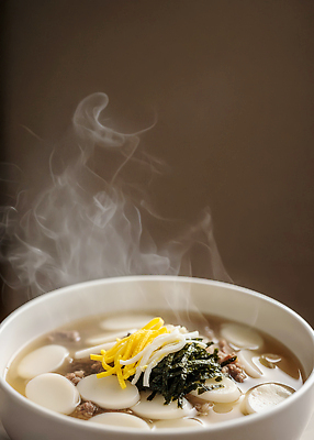 JPG 편집이미지 한식 음식 겨울 재료 떡 따뜻함 요리 설날 식사 면류 고명 김 떡국 국물 건강식 국밥 편집실사 AI포토 AI콘텐츠 계절 명절 전통음식 해조류 CG 파일형식