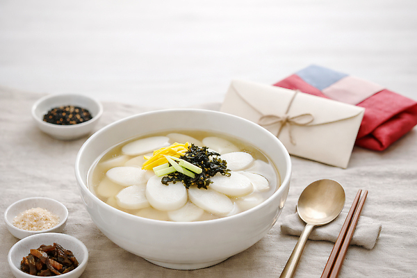 JPG 편집이미지 그릇 한식 음식 젓가락 식탁 반찬 수저 요리 설날 고명 김 간장 떡국 대파 참깨 편집실사 AI포토 AI콘텐츠 식기 명절 탁자 전통음식 양념 해조류 CG 깨 파 파일형식