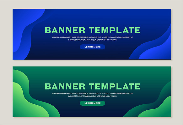 템플릿 디자인 배너 배너템플릿 가로배너 텍스트 그래픽 초록색 파란색 홈페이지 디지털 정보 알림 직사각형 단순화된 마케팅 예시 배너세트 AI파일 도형 컬러 가로 세트 파일형식 벡터