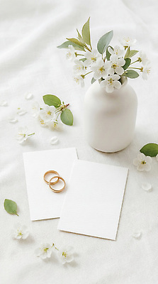 JPG 편집이미지 꽃 결혼 백그라운드 자연 결혼식 설계 장식 꽃병 흰색 반지 준비 청첩장 결혼반지 결혼소품 뷰티풀 생화 편집실사 AI포토 AI콘텐츠 식물 컬러 컨셉 장신구 카드_감사 이벤트 CG 오브젝트 생태계 파일형식