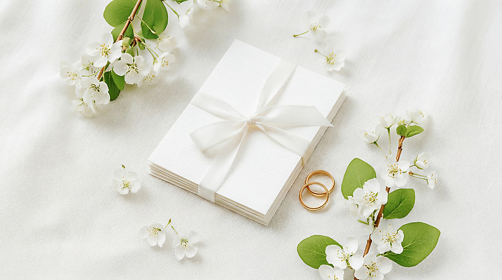 JPG 편집이미지 디자인 드레스 꽃 리본 결혼 잎 탁자 결혼식 이벤트 장식 흰색 반지 오브젝트 준비 청첩장 결혼반지 초대장 결혼소품 편집실사 AI포토 AI콘텐츠 식물 옷 컬러 가구 장신구 카드_감사 CG 파일형식