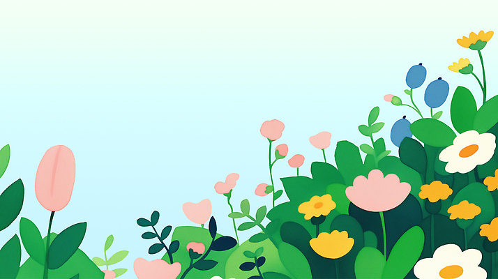 PSD 나무 식물 계절 꽃 감정 컬러 일러스트 모션 자연 휴식 사람 잔디 초원 초록색 여름 햇빛 소풍 정원 봄 시간 분위기 조화 국내일러스트 컨셉 태양 야외활동 생태계 파일형식