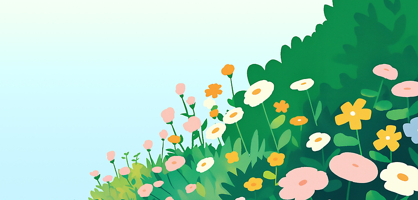 PSD 식물 꽃 컬러 꽃밭 일러스트 자연 생명 해바라기 풍경 초원 여름 햇빛 환경 정원 봄 민들레 꽃씨 뷰티풀 국내일러스트 계절 태양 생태계 파일형식