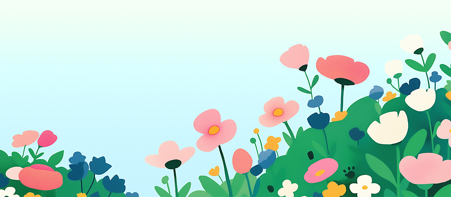 PSD 식물 꽃 감정 컬러 꽃밭 일러스트 자연 하늘 생명 풍경 잔디 초원 일상 초록색 맑음 봄 조화 뷰티풀 풍요 국내일러스트 계절 컨셉 날씨 라이프 생태계 파일형식