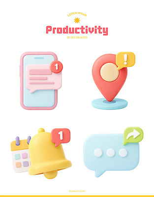 PSD 아이콘 디자인 관리 세트 3D아이콘 도구 메시지 계획 알림 위치 소통 인터페이스 채팅 사용자 컨셉 파일형식