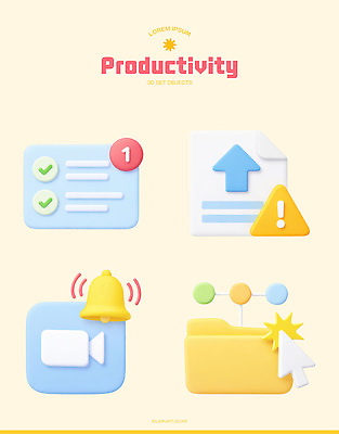 PSD 아이콘 기술 경고 3D아이콘 종 도구 작업 알림 파일 폴더 클릭 설정 업로드 영상통화 체크리스트 통화 파일형식